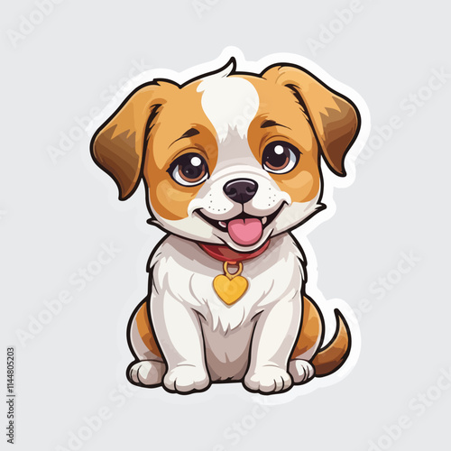 Cute Dog sticker icon