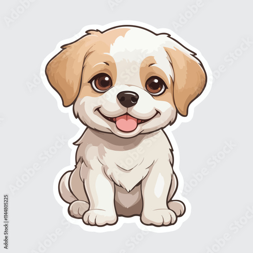 Cute Dog sticker icon