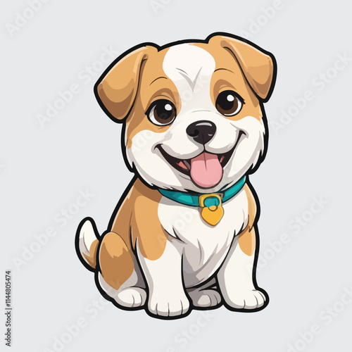 Cute Dog sticker icon