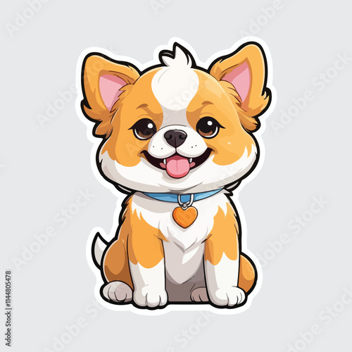 Cute Dog sticker icon