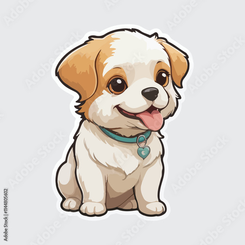 Cute Dog sticker icon