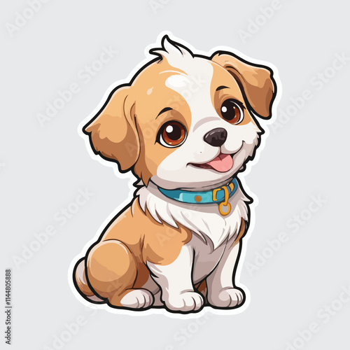 Cute Dog sticker icon