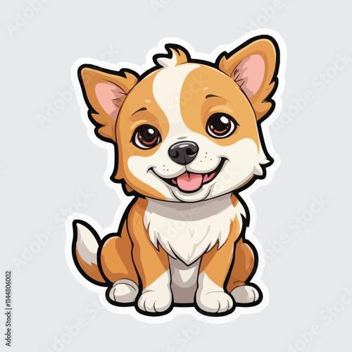 Cute Dog sticker icon