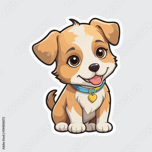 Cute Dog sticker icon