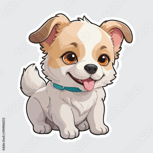 Cute Dog sticker icon
