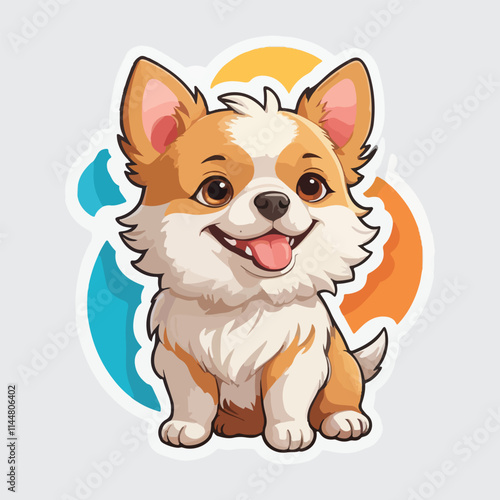 Cute Dog sticker icon