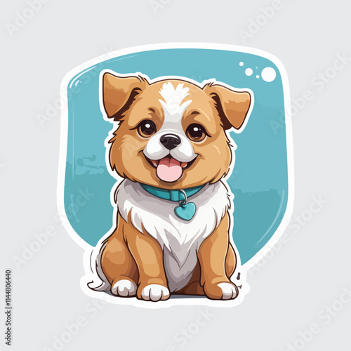 Cute Dog sticker icon