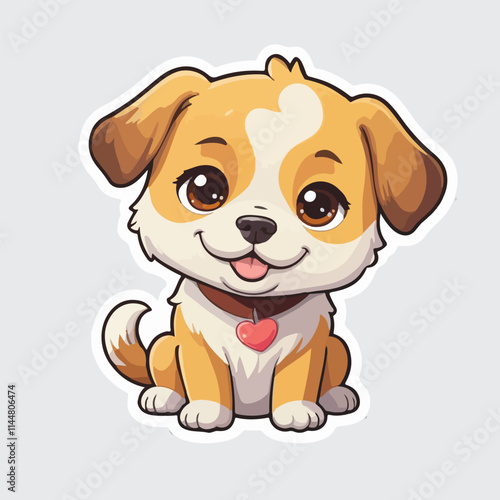 Cute Dog sticker icon