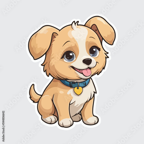 Cute Dog sticker icon