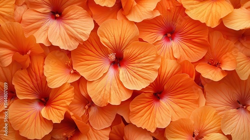 Wallpaper Mural Orange flower hibiscus pattern petal. Torontodigital.ca