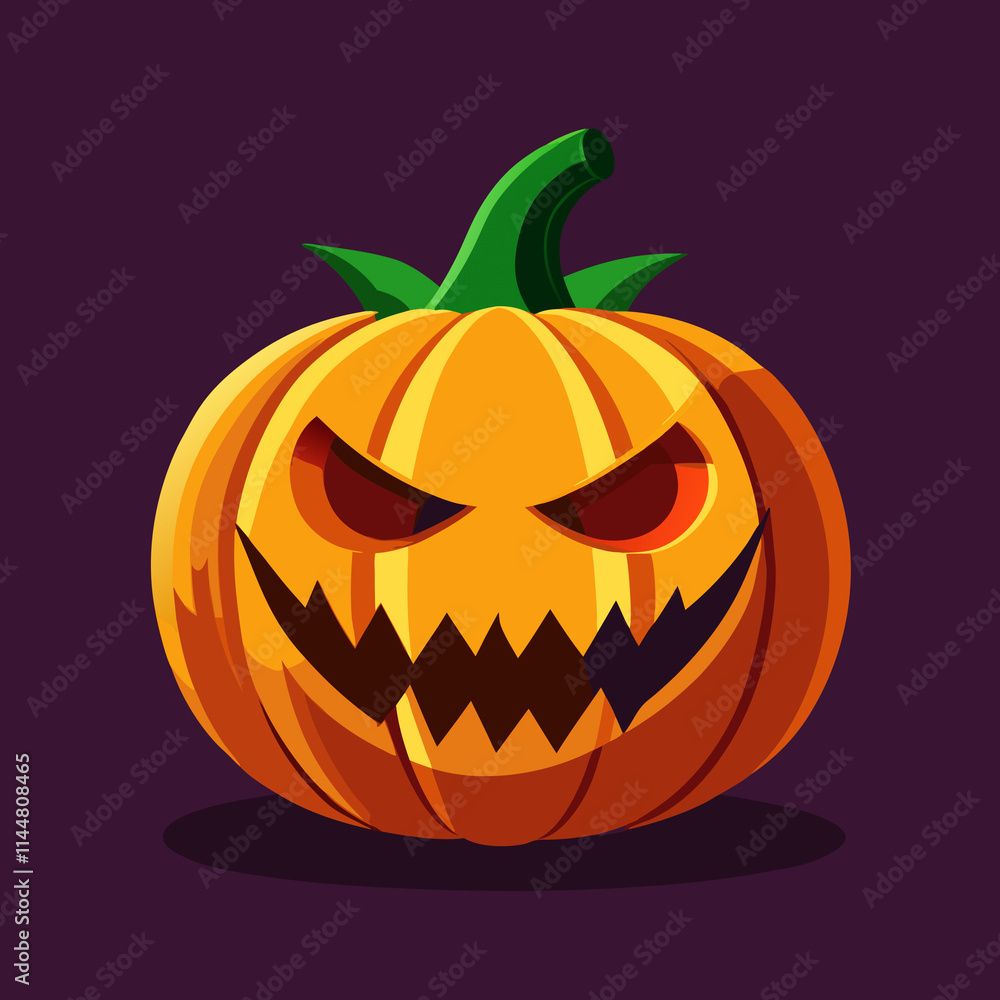 Jack-o’-Lantern with a Glowing Expression Spooky and Festive Halloween Pumpkin Art Jack-o’-Lantern with a Glowing Expression Spooky and Festive Halloween Pumpkin Art