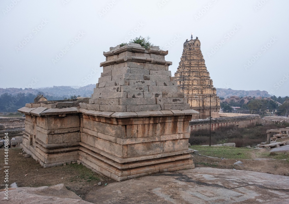 Hemakuta Hill Temple Complex in Hampi. India Hemakuta Hill Temple Complex in Hampi. India