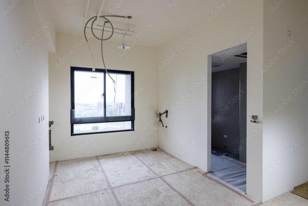 Obraz premium Interior renovation in progress at home