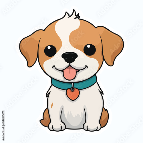 Dog sticker icon photo