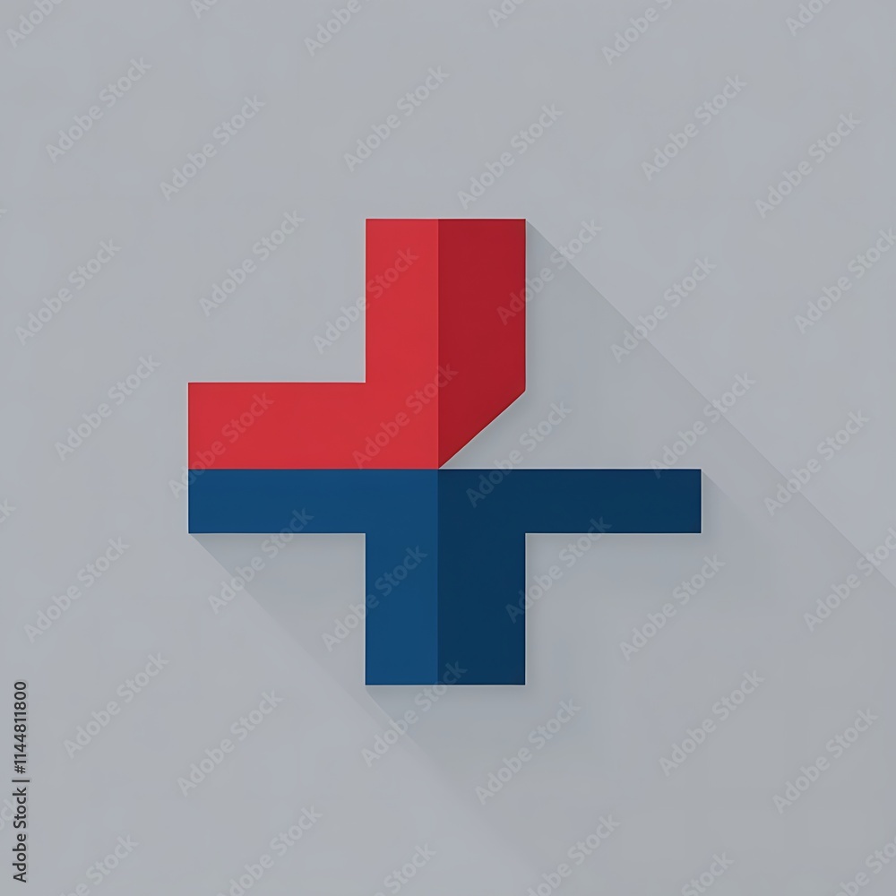 Obraz premium Abstract Red And Blue Cross Design Image