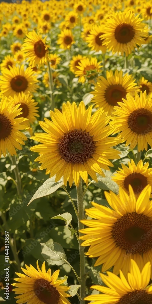 A vibrant yellow sunflower blooms amidst a field of its brethren, bathed in sunlight, golden,plant photography,bright yellow A vibrant yellow sunflower blooms amidst a field of its brethren, bathed in sunlight, golden,plant photography,bright yellow