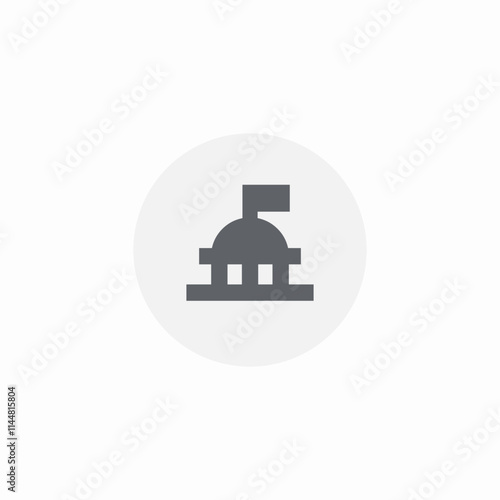 government building icon sign vector
