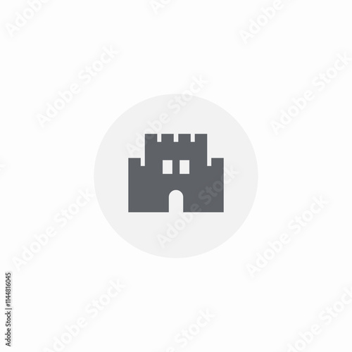 medieval castle icon sign vector