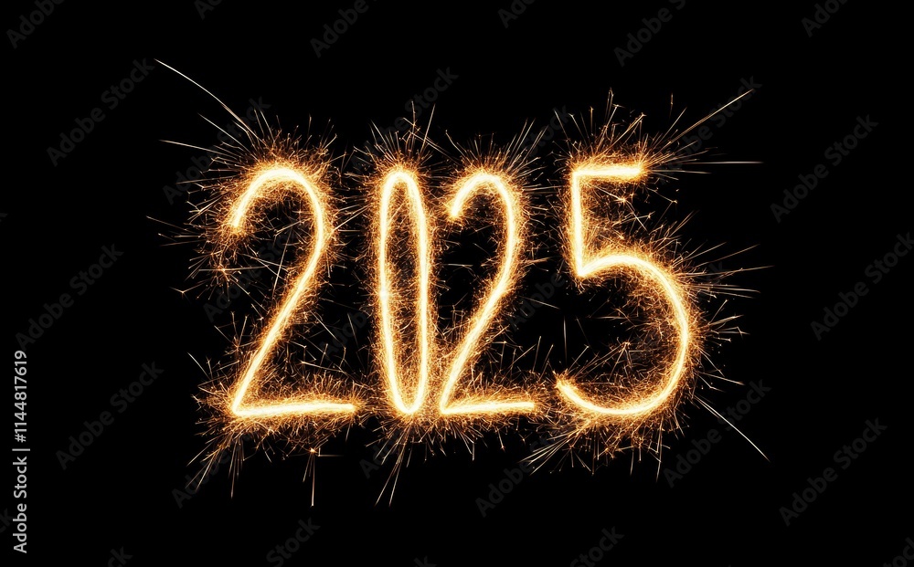 Merry Christmas and Happy New Year banner with golden fireworks number 2025 on dark background. Greeting xmas card.
Merry Christmas and Happy New Year banner with golden fireworks number 2025 on dark background. Greeting xmas card.