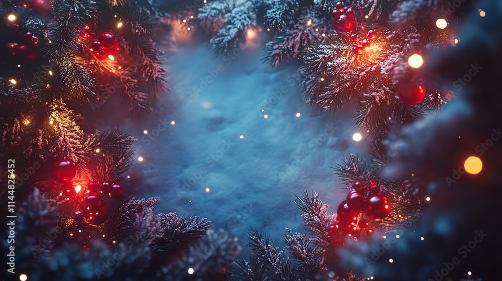 Christmas card frame banner background with text Christmas card frame banner background with text