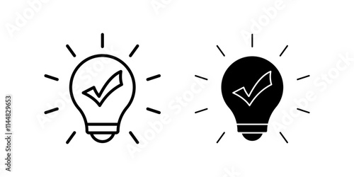 idea Icon set. Symbol isolated white background. vector illustration. color editable.