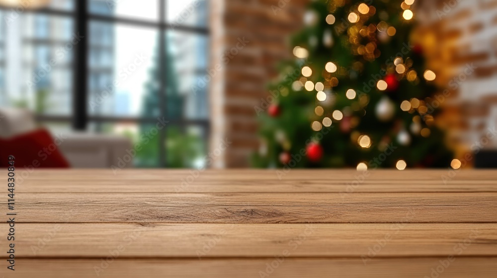 An elegantly decorated Christmas tree is the focal point of a cozy room, with a warm, inviting fireplace softly blurred in the background to enhance festive cheer. An elegantly decorated Christmas tree is the focal point of a cozy room, with a warm, inviting fireplace softly blurred in the background to enhance festive cheer.