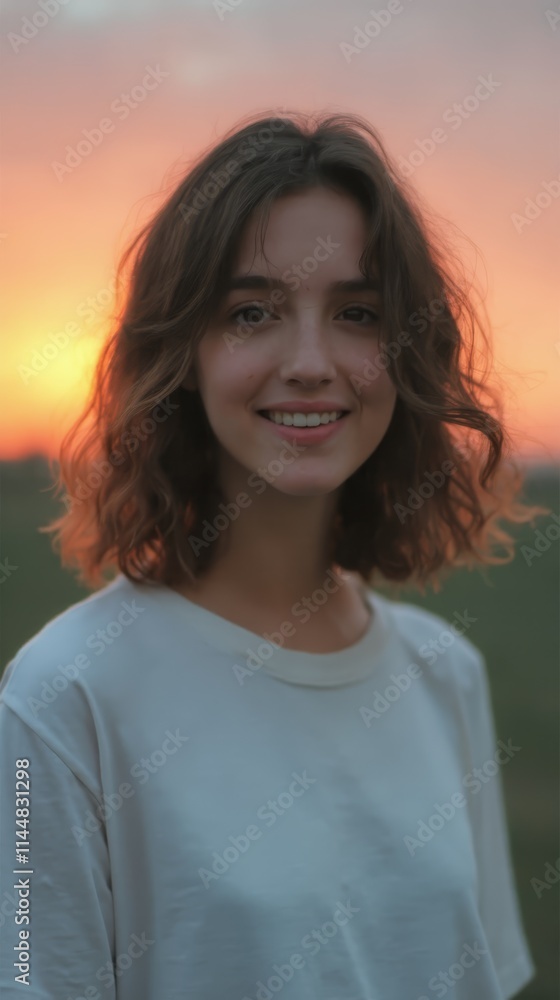 A woman in a white shirt smiles at the camera A woman in a white shirt smiles at the camera