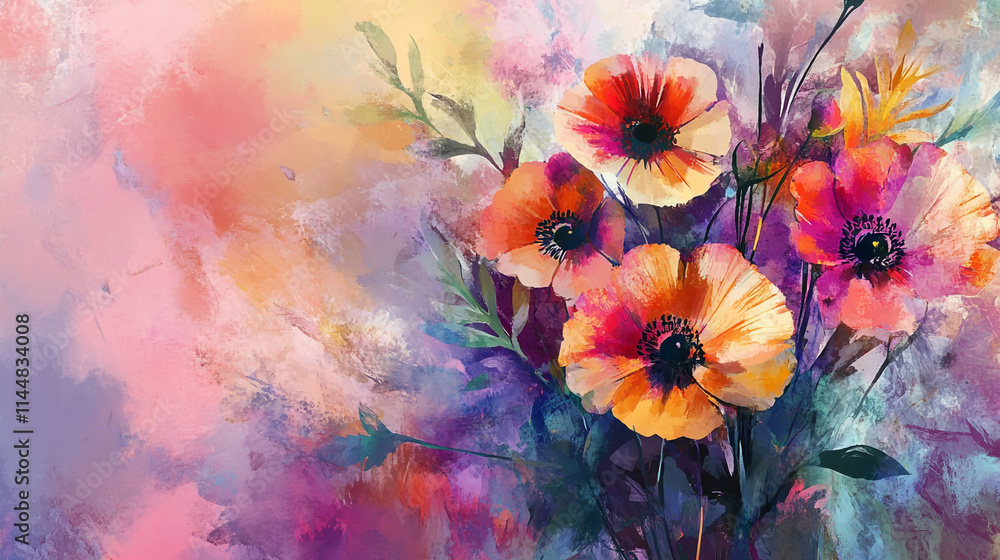beautiful flowers with soft watercolor shades, abstract beautiful and lovely vibrant and colorful floral arrangement with flowers, luxury floral pattern with colorful flowers. beautiful flowers with soft watercolor shades, abstract beautiful and lovely vibrant and colorful floral arrangement with flowers, luxury floral pattern with colorful flowers.