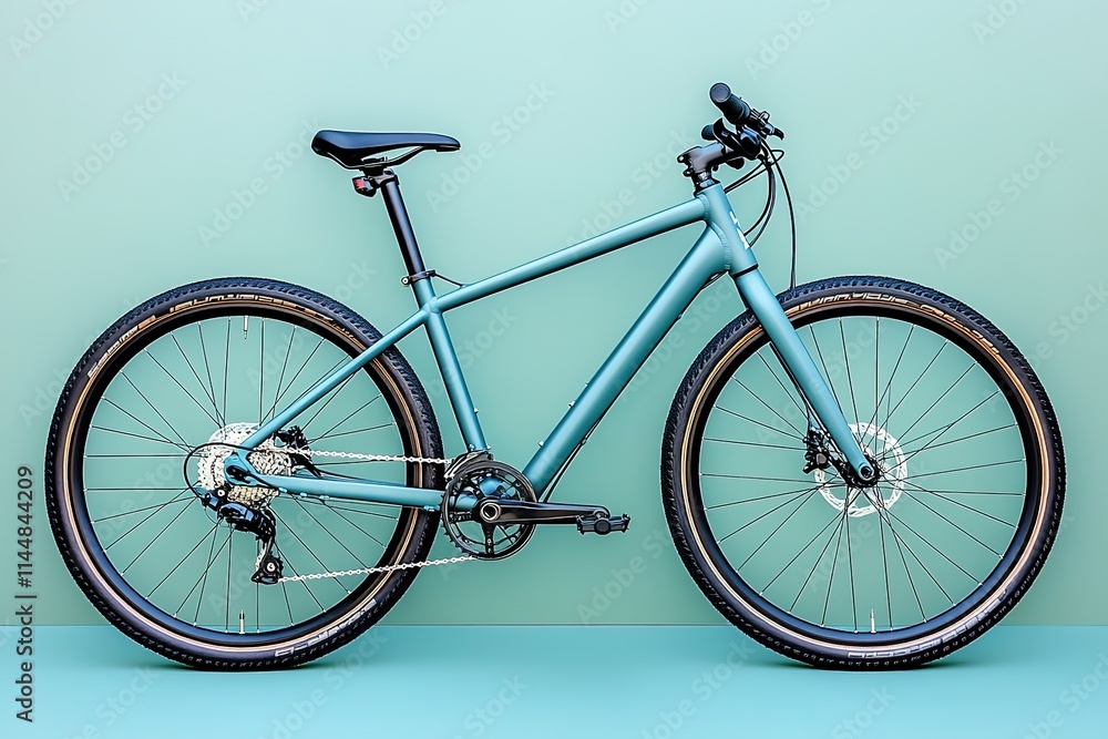 modern city bike placed on solid color background ideal for rental ads