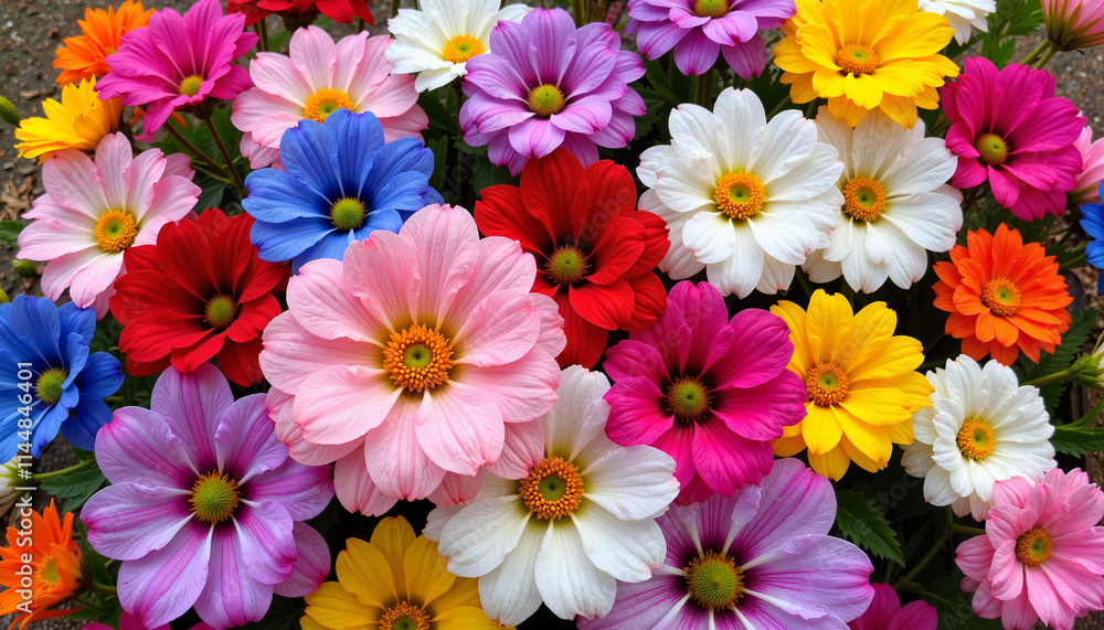 Vibrant bouquet of colorful flowers including pink, yellow, white, and purple varieties Vibrant bouquet of colorful flowers including pink, yellow, white, and purple varieties