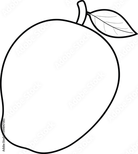 Mango vector illustration with clean line art design