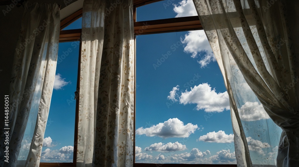 Obraz premium window and sky