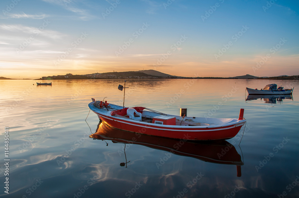 Cunda İsland coastline wiew in Turkey
