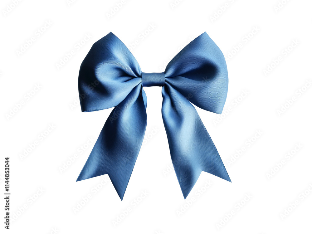 Blue ribbon and bow isolated on transparent background. Blue ribbon and bow isolated on transparent background.