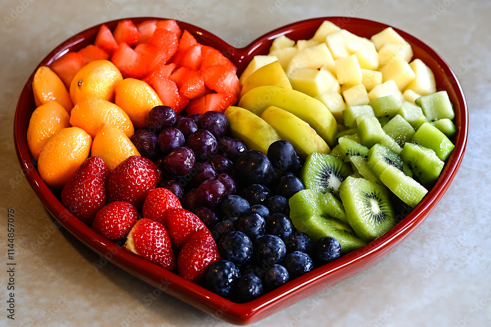 A heart-shaped bowl filled with nutritious diet foods, including fresh fruits, vegetables, and whole grains, promotes heart health and cardiovascular wellness. A heart-shaped bowl filled with nutritious diet foods, including fresh fruits, vegetables, and whole grains, promotes heart health and cardiovascular wellness.