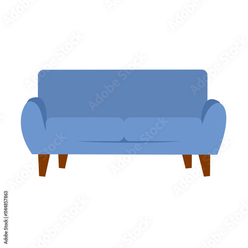 Comfortable sofa isolated on white vector