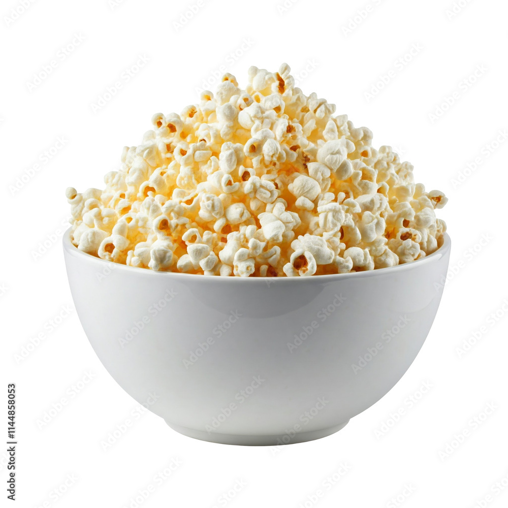 A bowl of buttery popcorn freshly popped A bowl of buttery popcorn freshly popped
