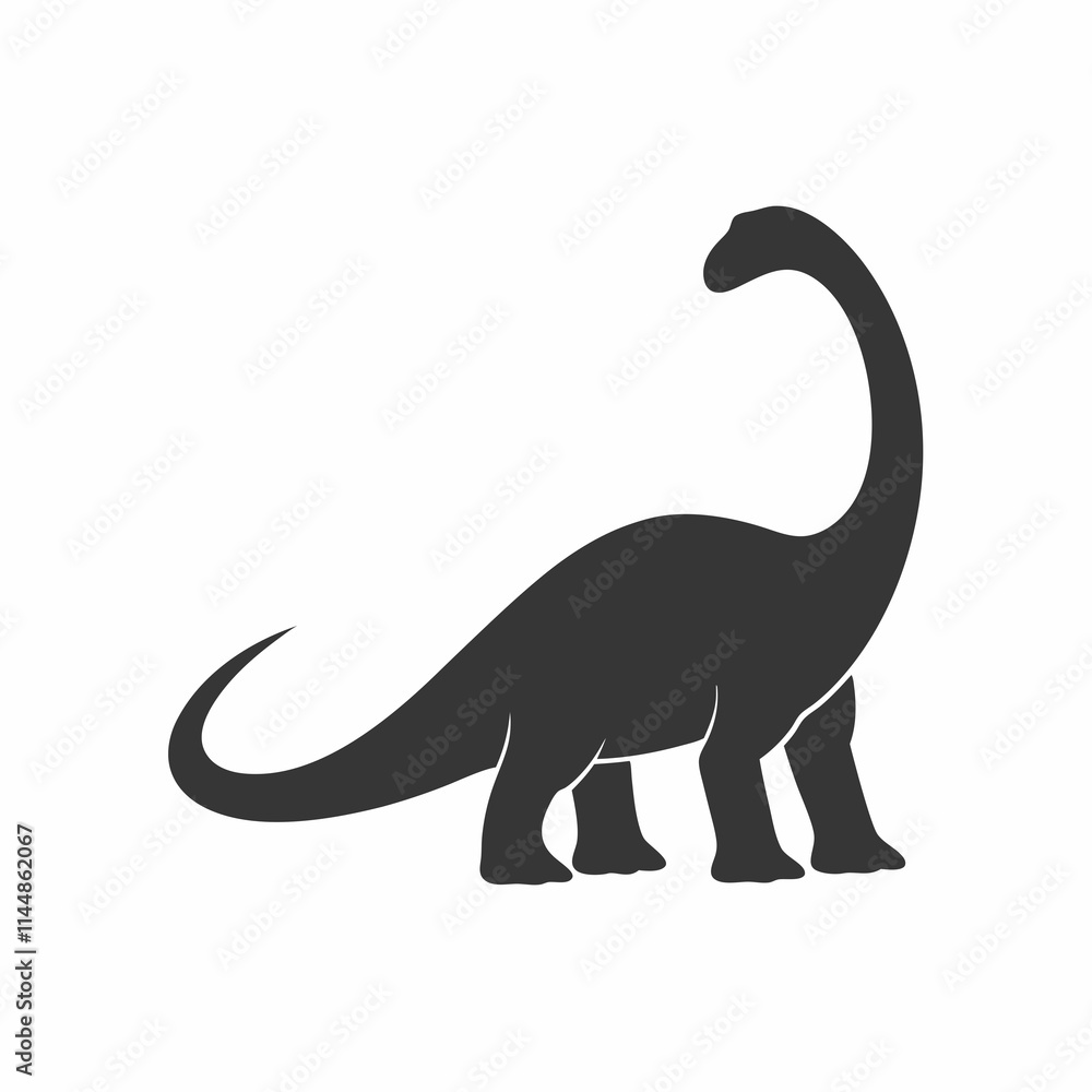 Fototapeta premium Dinosaur Silhouette Vector Design
