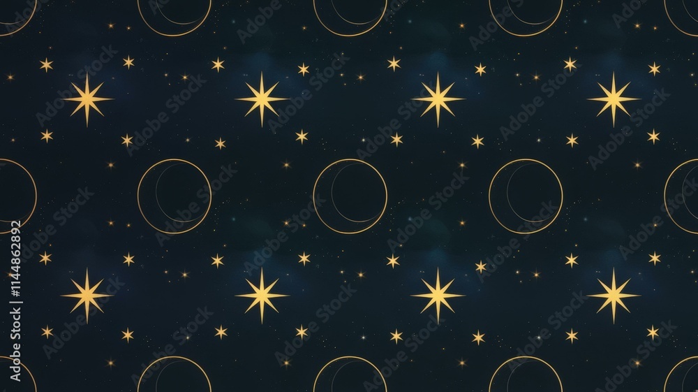 Elegant Celestial Stars Moons Pattern Holiday Decor Invitations Elegant Celestial Stars Moons Pattern Holiday Decor Invitations