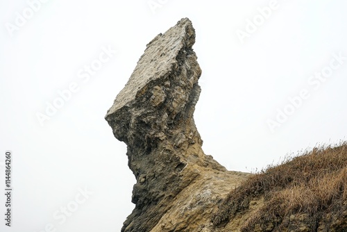 Unique Rock Formation in Empty Space