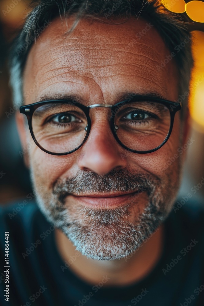 Man with glasses and beard Man with glasses and beard