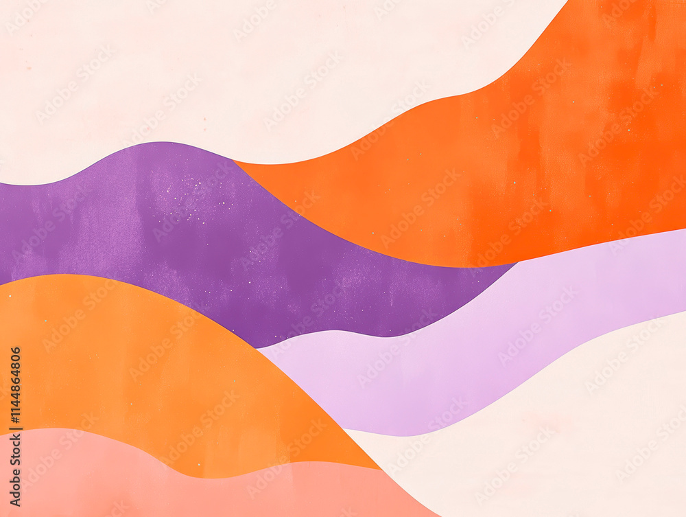 A stylized, pastel-colored landscape illustration with flowing hills or mountains, showcasing a graphic and modern aesthetic, suggestive of nature, serenity, or changing seasons A stylized, pastel-colored landscape illustration with flowing hills or mountains, showcasing a graphic and modern aesthetic, suggestive of nature, serenity, or changing seasons