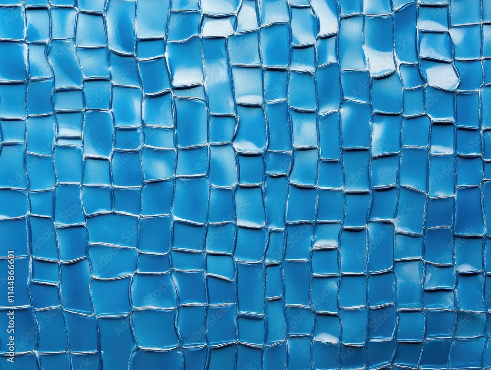 Obraz premium Blue Glass Wall Close-Up