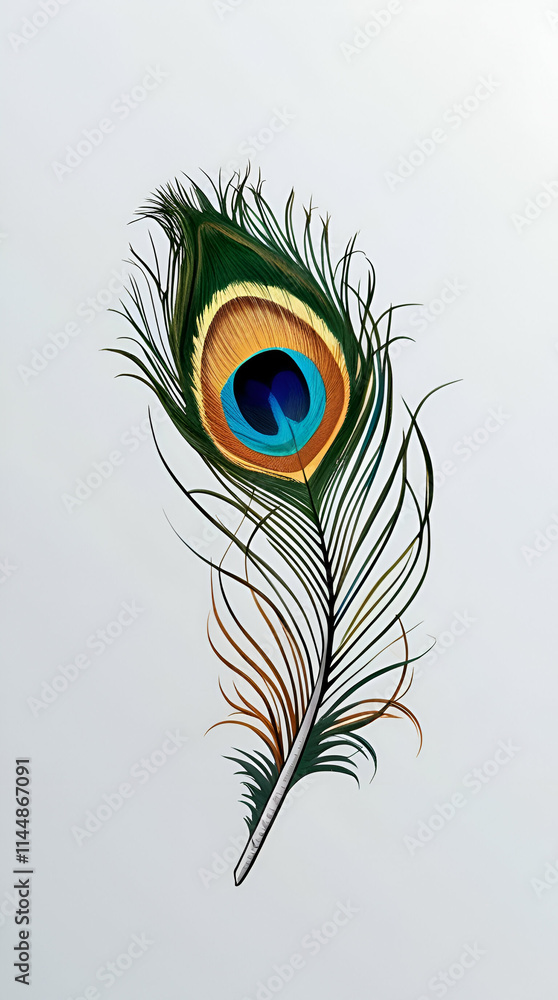 Obraz premium peacock feather, Generated Ai