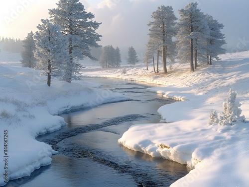 Yellowstone National Park. Winter. photo