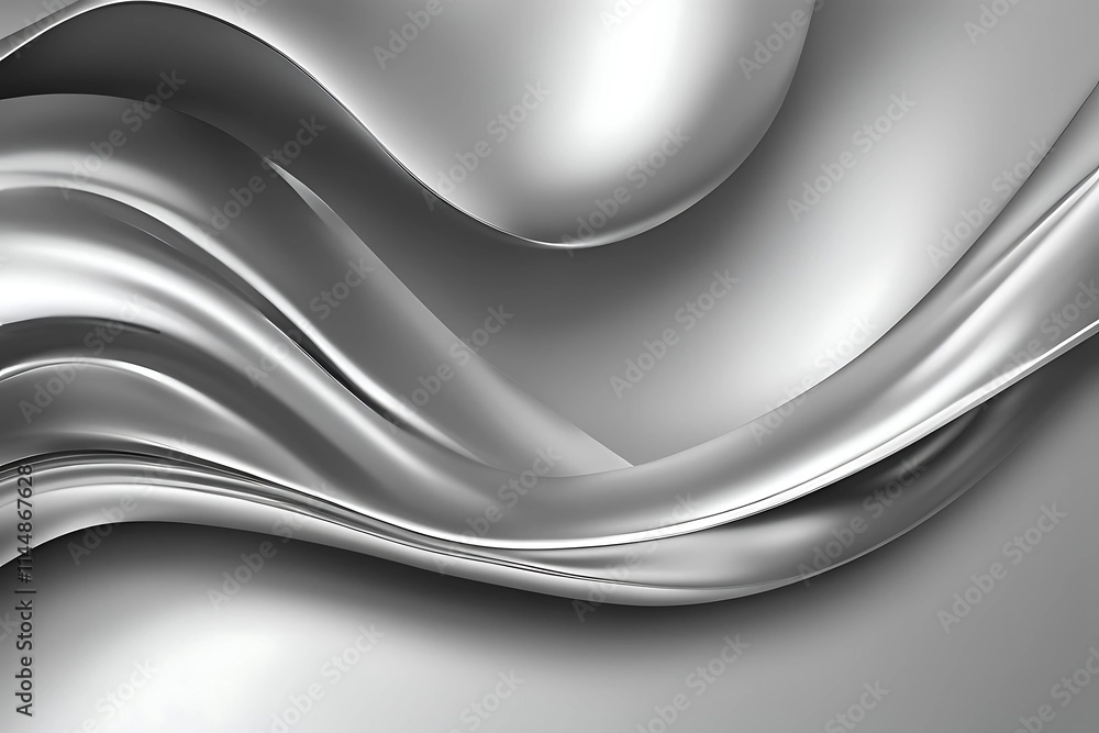 Obraz premium gray metallic fluid abstract background illustration