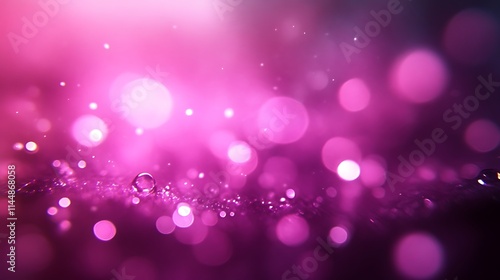 Abstract Pink Bokeh Background With Water Droplets