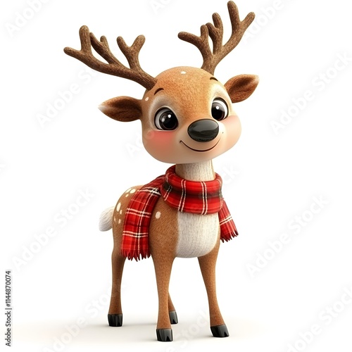 Cute 3D Reindeer Character
