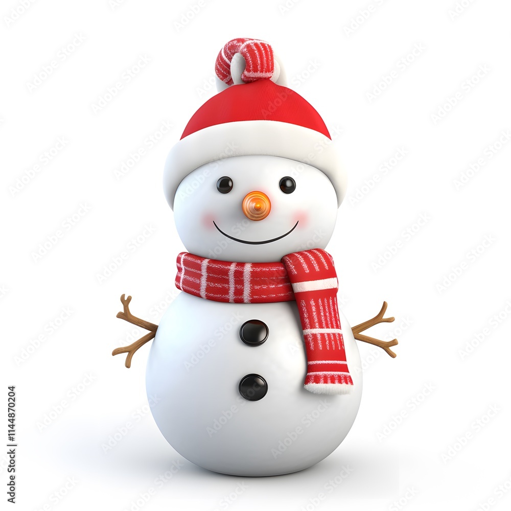 Cute 3D Snowman Character Cute 3D Snowman Character