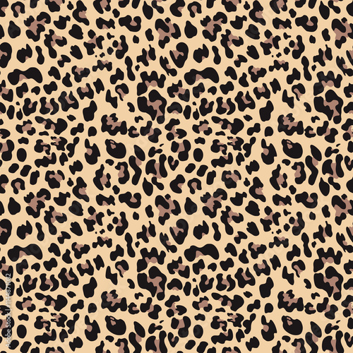 
leopard print seamless modern pattern, skin vector illustration